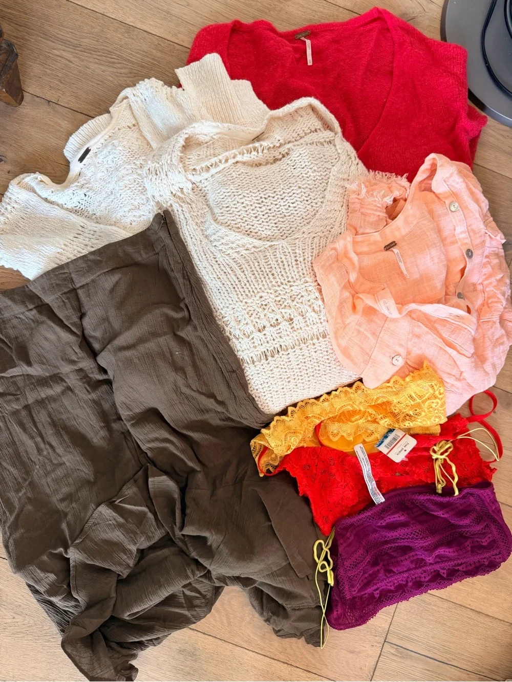 $500 Free People Bundle – XS/S – Boho Closet Cleanout – Sweaters, Tops, Bralette